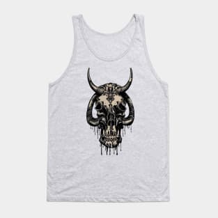 Tribal Tattoo Bulls Skull Tank Top